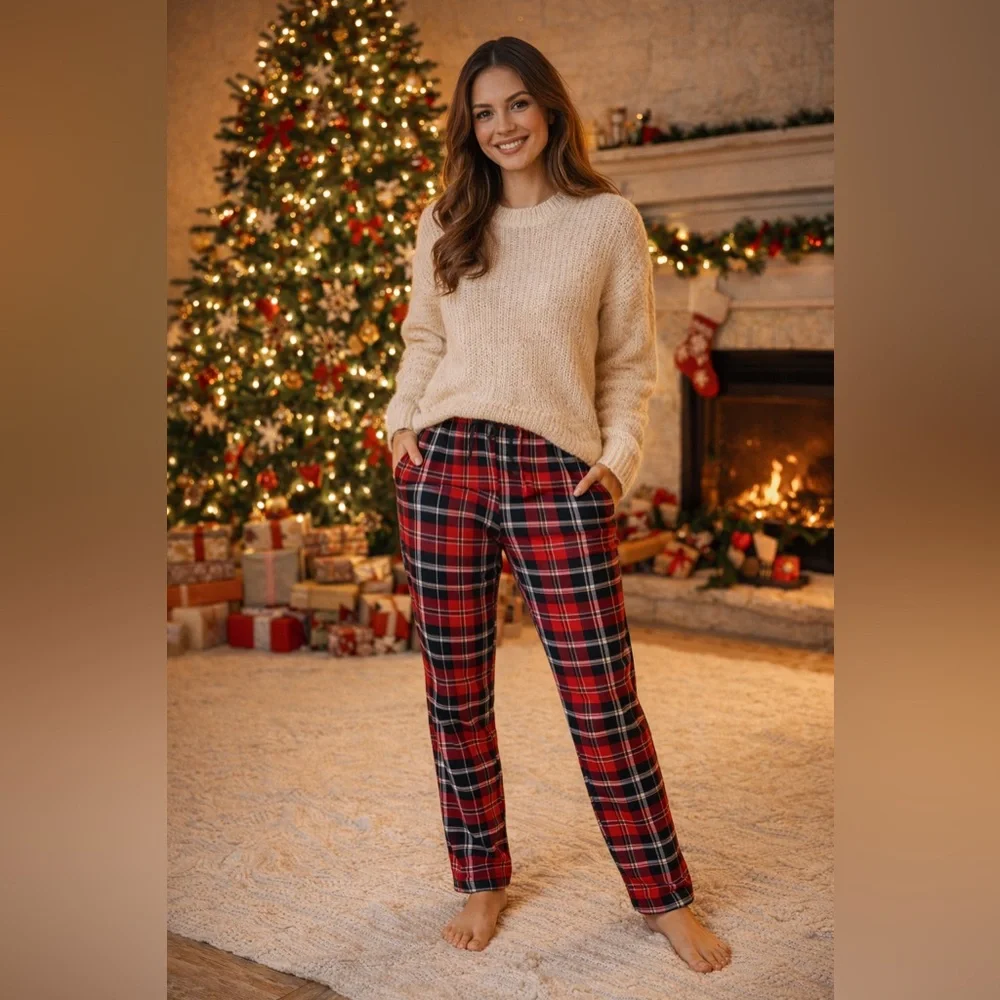Casual plaid pants Lala muse Woman | soft and comfortable - one size💖